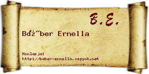 Báber Ernella névjegykártya